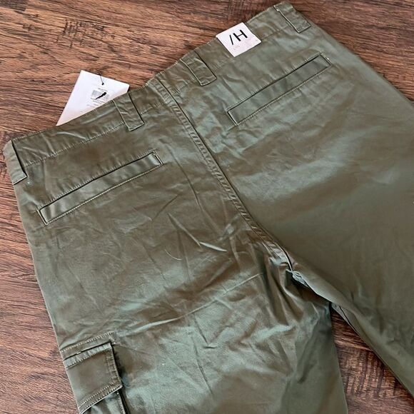 NWT SELECTED HOMME Ricko Stretch Cotton Cargo Shorts In Beetle - size L - Picture 5 of 5